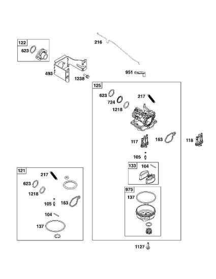 C - GRUPPO CARBURATORE B&S - 10 €¦ 103M02-0099-H5 brand Stihl